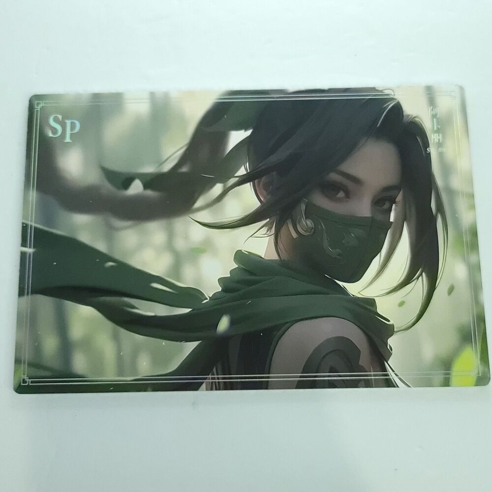 Akali League Legends Waifu Card Phantom 8" x 5.5" Art Print Sp-005 A5 Size